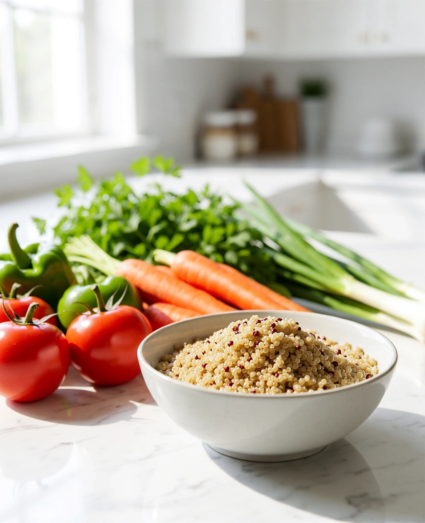 Frische gesunde Zutaten für eine nährstoffreiche Ernährung